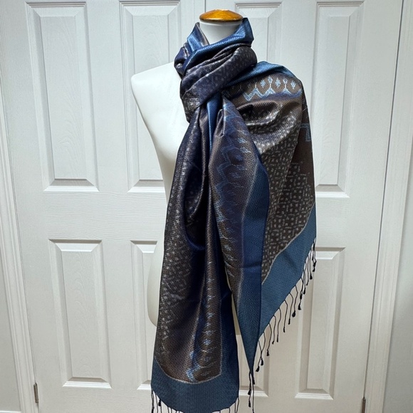 Artisan Angkor Silk Scarf - 74" x 23" - NEW -  In Bags. - Picture 1 of 8